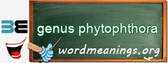 WordMeaning blackboard for genus phytophthora